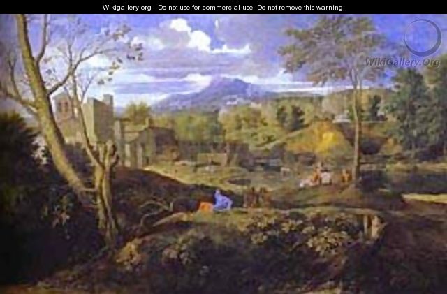 Landscape With Three Men 1645-1650 - Nicolas Poussin