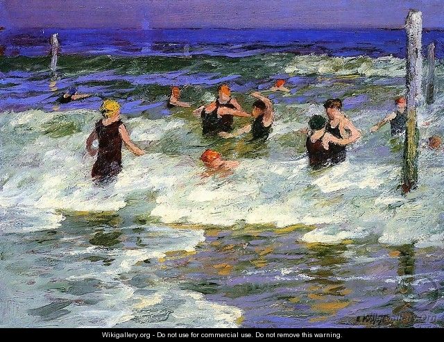 Bathers in the Surf -2 - Edward Henry Potthast