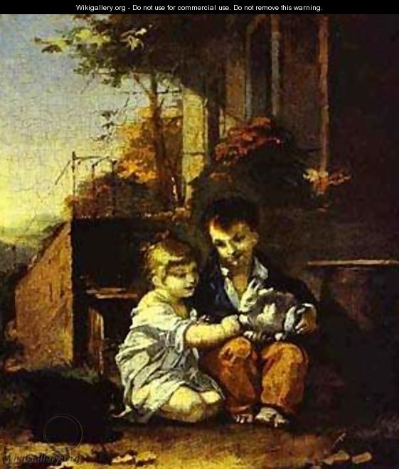 Children With Rabbit 1804-1814 - Pal Mihaltz