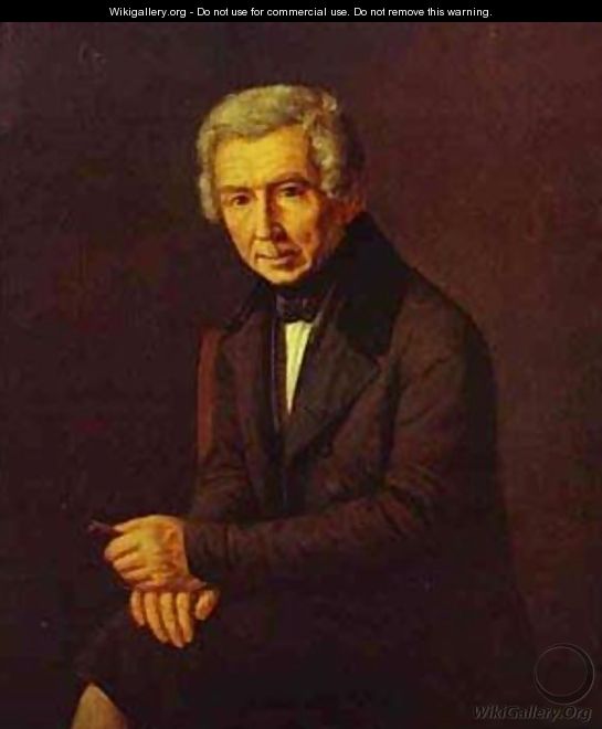 Portrait Of Alexey Venetsianov 1840s - Grigori Vasilievich Soroka