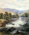 An Angler in a River Valley - Alfred Glendening