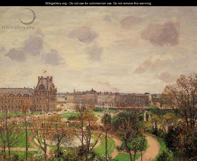 Garden of the Louvre Snow Effect 1899 - Camille Pissarro