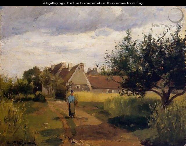 Entrance to a Village 1863 - Camille Pissarro