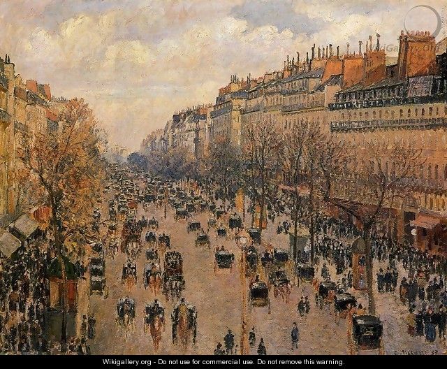 Boulevard Montmartre Afternoon Sunlight 1897 - Camille Pissarro