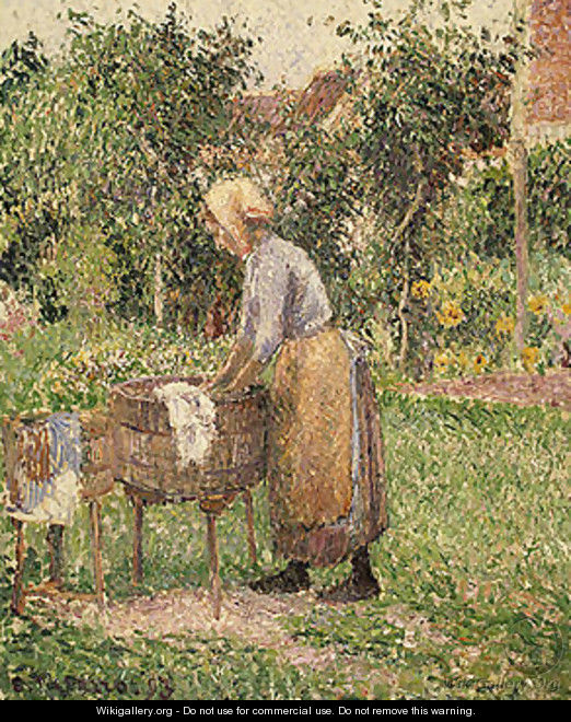 A Washerwoman at Eragny 1893 - Camille Pissarro