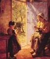 The Sewing Lesson - Evert Pieters