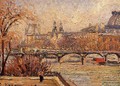 The Louvre Afternoon Rainy Weather 1900 - Camille Pissarro