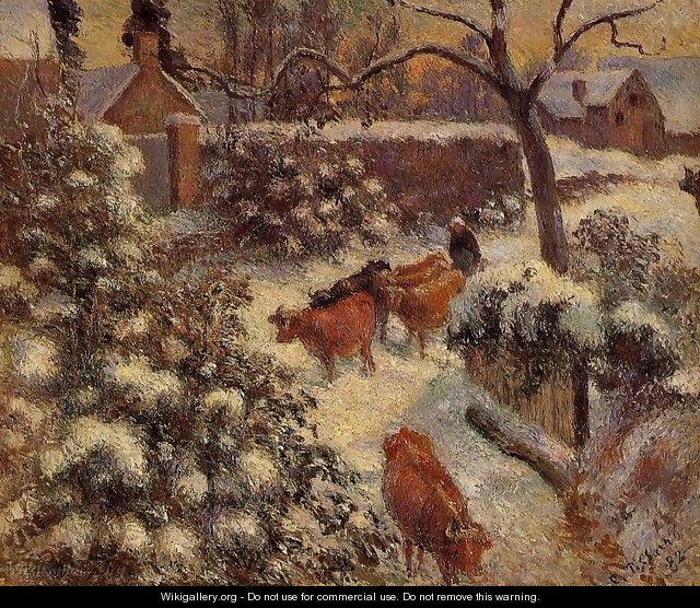 Springtime at Eragny (study) 1890 - Camille Pissarro