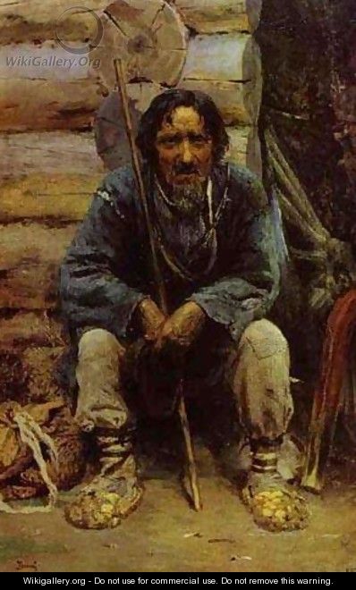 Portrait Of The Narrator Of The Folk Tales Nikita Bogdanov 1876 - Vasily Polenov