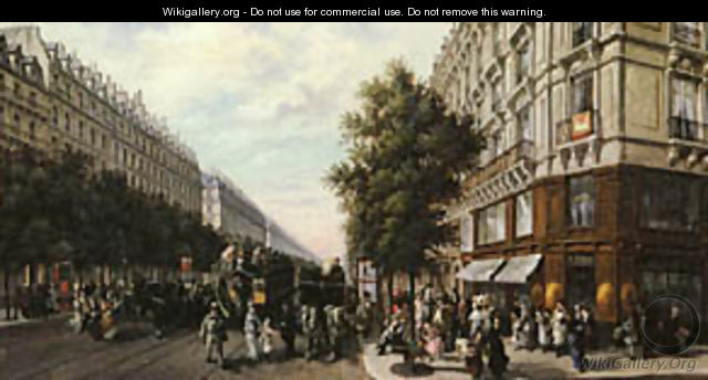 A Busy Paris Street - B. Pafset