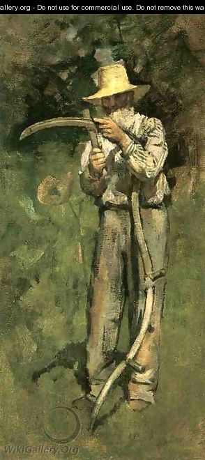 Man with Sythe 1882 - Sanford Robinson Gifford