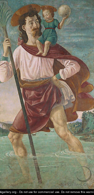 Saint Christopher and the Infant Christ - Domenico Ghirlandaio