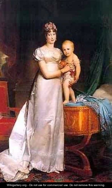 Marie Louise Empress Of France With Her Son Napoleon II King of Rome - Baron Francois Gerard