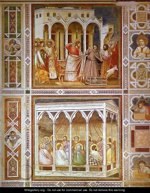 Christ Purging The Temple And Pentecost 1304-1306 - Giotto Di Bondone