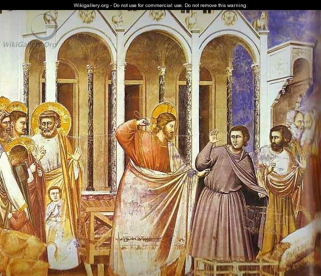 Christ Purging The Temple 1304-1306 - Giotto Di Bondone