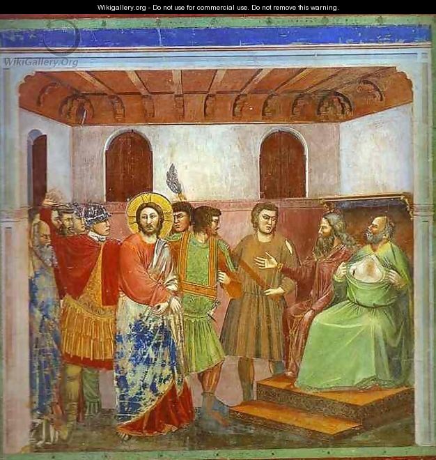 Christ Before Caiphus 1304-1306 - Giotto Di Bondone