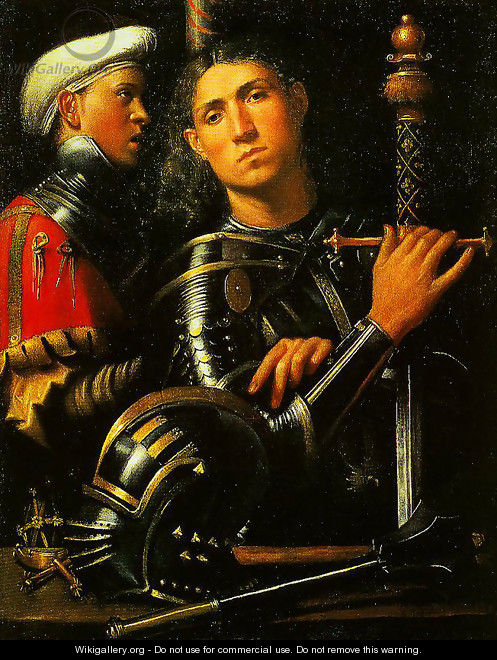 Portrait of a Man in Armor with His Page - Giorgio da Castelfranco Veneto (See: Giorgione)