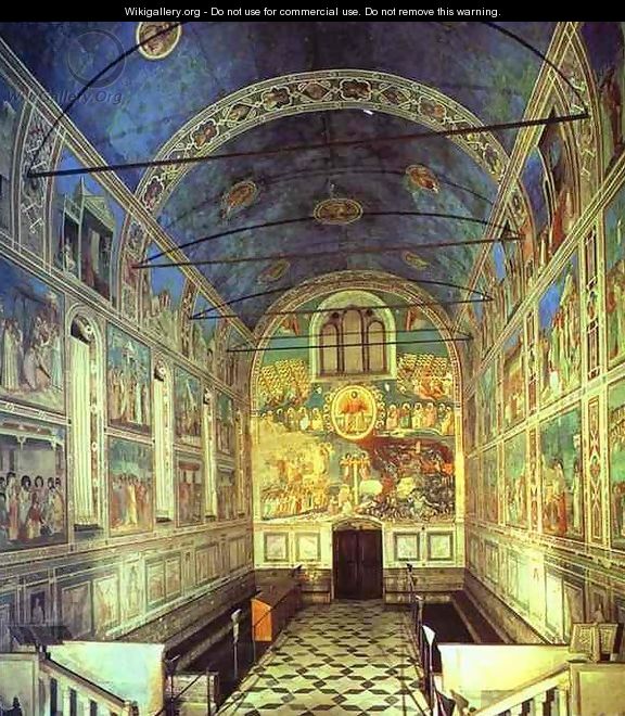 View Of The Interior Towards The Entrance 1304-1306 - Giotto Di Bondone