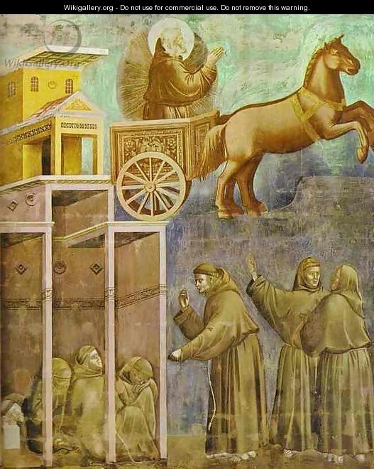 The Vision Of The Chariot Of Fire 1295-1300 - Giotto Di Bondone