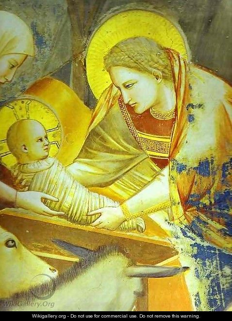 The Nativity And Adoration Of The Shepherds Detail 1304-1306 - Giotto Di Bondone
