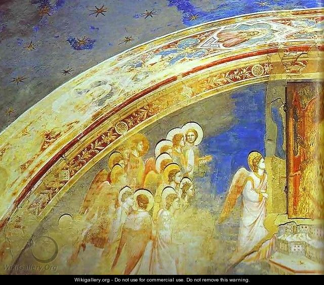 The Mission Of Archangel Gabriel Detail 1 1302-1305 - Giotto Di Bondone