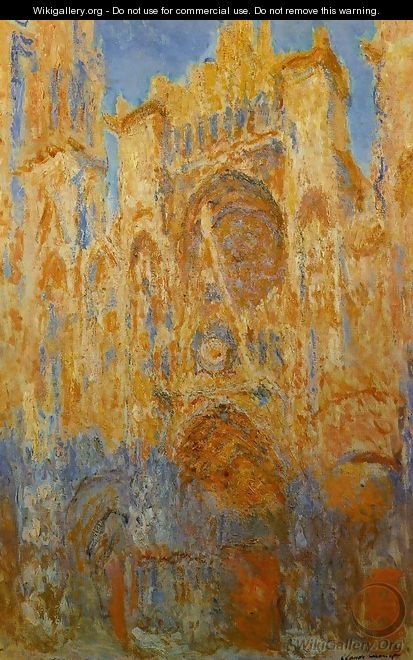 Rouen Cathedral at the End of Day Sunlight Effect 1892-1893 - Claude Oscar Monet