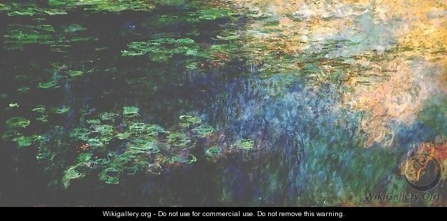 Reflections of Clouds on the Water-Lily Pond (triptych left panel) 1920-1926 - Claude Oscar Monet