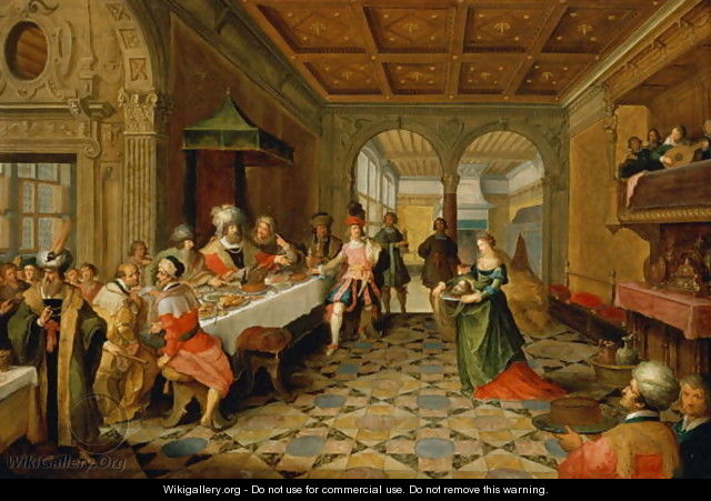 Salome Presenting the Head of St John the Baptist to King Herod - Frans the younger Francken