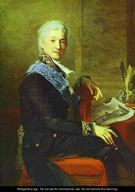 Portrait Of Count Alexander Stroganoff The President Of The Academy Of Arts (1800-1811) 1804 - Jean-Laurent Mosnier