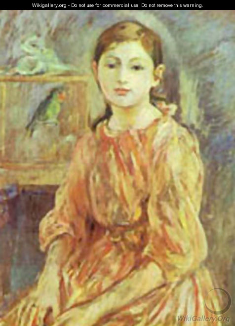 The Artists Daughter With A Parakeet 1890 - Berthe Morisot