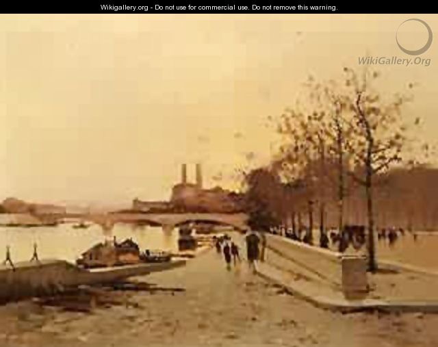 Pont Sue La Seine Avec Une Vue Sur Lancien Trocadero - Eleanor Fortescue-Brickdale