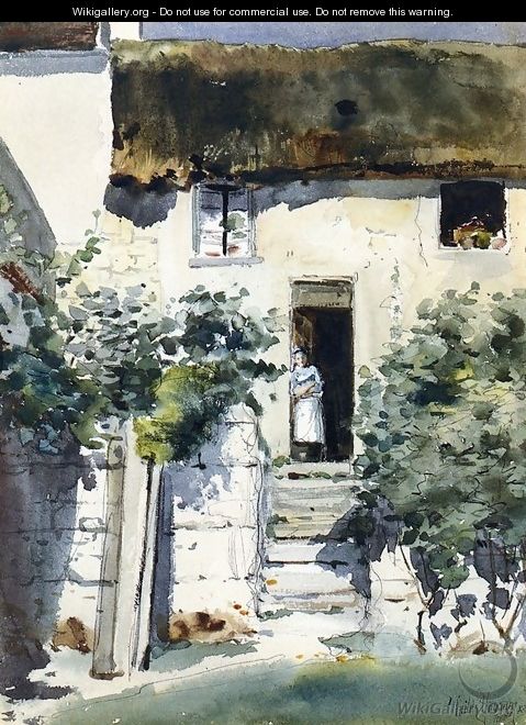 Girl in a Doorway - Frederick Childe Hassam