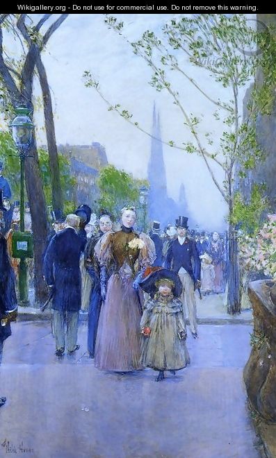 Sunday on Fifth Avenue (also known as Fifth Avenue, Church Parade) - Frederick Childe Hassam
