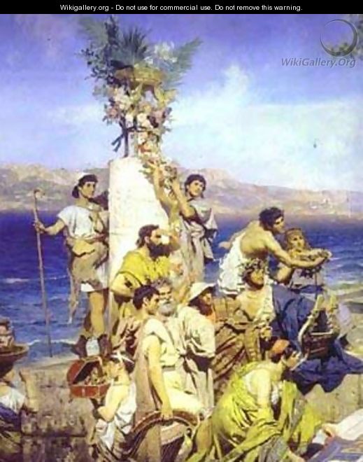 Phryne At The Festival Of Poseidon In Eleusin Detail 2 1889 - Henryk Hector Siemiradzki