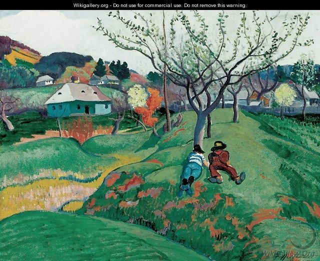 Rest in a Landscape at Nagybanya 1908-10 - Robert King