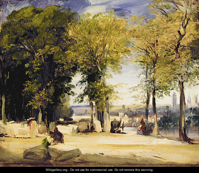 View near Rouen ca 1825 - Richard Parkes Bonington