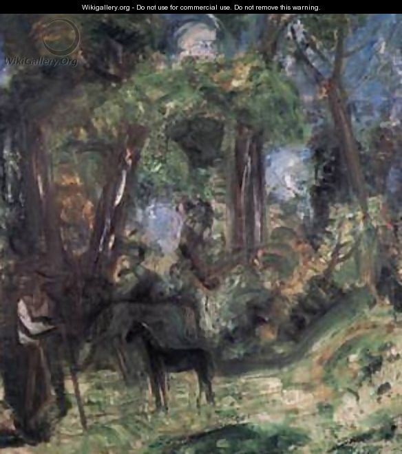 Forest Scene with Colt 1940 - Karl Briullov