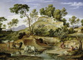 Landscape with Shepherds and Cows and at the Spring 1832 34 - Joseph Anton Koch