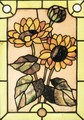 Glass Window with Sunflowers 1897 - Margit Graber