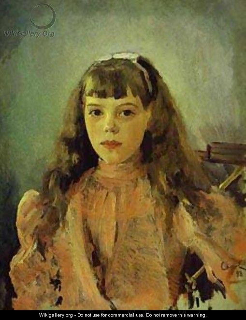 Portrait Of Grand Duchess Olga Alexandrovna Study 1893 - Valentin Aleksandrovich Serov