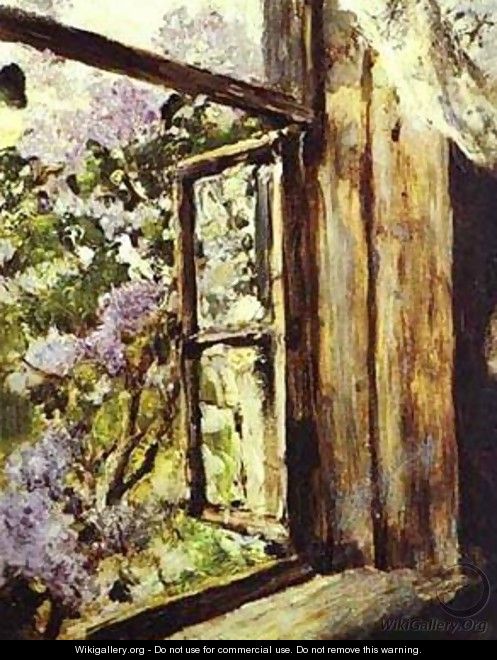 Open Window Lilacs Study 1886 - Valentin Aleksandrovich Serov