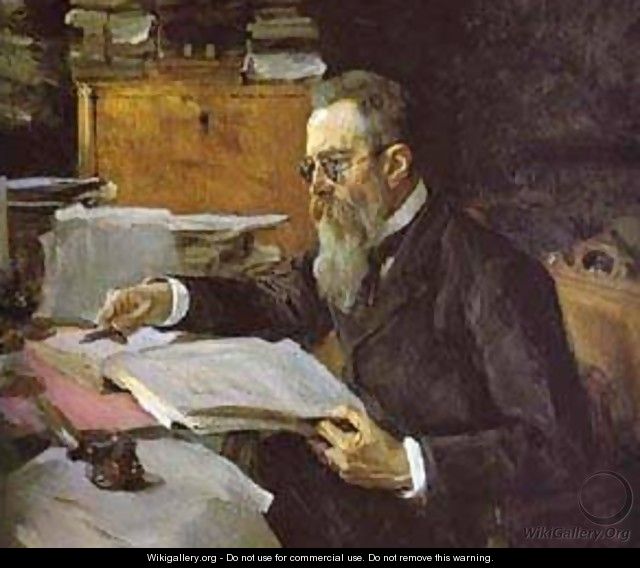 Portrait Of The Composer Nikolay Rimsky Korsakov 1898 - Valentin Aleksandrovich Serov
