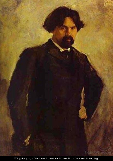 Portrait Of The Artist Vasily Surikov Late 1890s - Valentin Aleksandrovich Serov