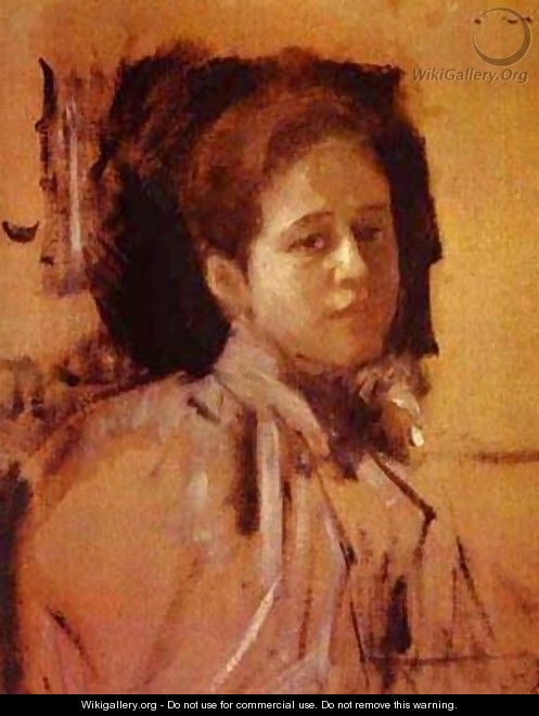 Portrait Of Liudmila Mamontova Study 1894 - Valentin Aleksandrovich Serov