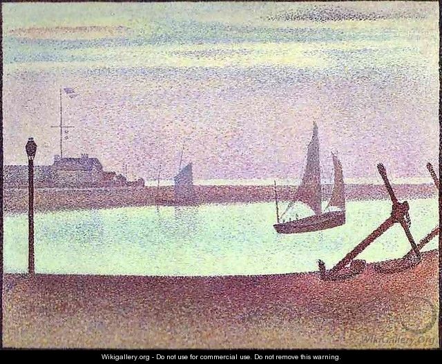 The Channel Of Gravelines Evening 1890 - Georges Seurat