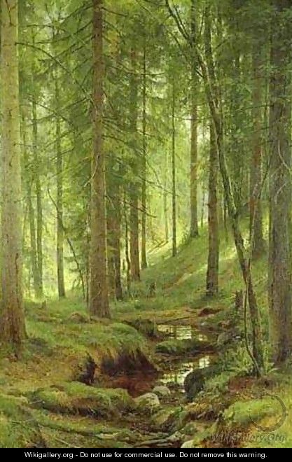 Stream By A Forest Slope 1880 - Ivan Shishkin