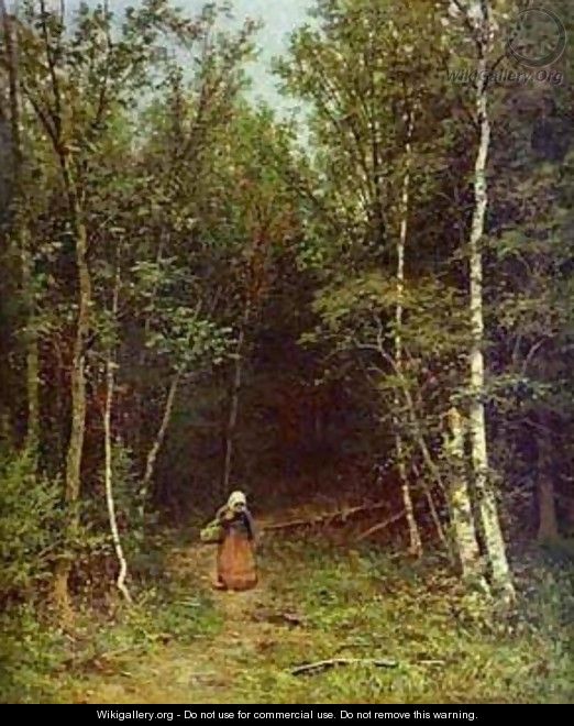 Landscape With A Woman 1872 - Ivan Shishkin
