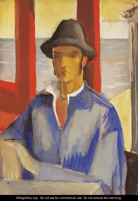Self portrait with Window 1936 - Lajos Nandor Varga