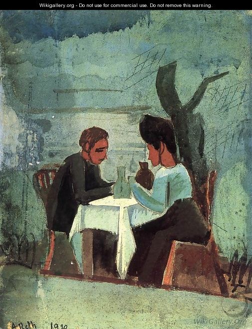 In a Garden Restaurant 1920 - Alfred Rethel