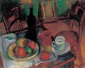 Still life with Table and Chairs - Janos Kmetty